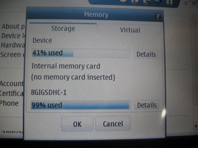 memory screen